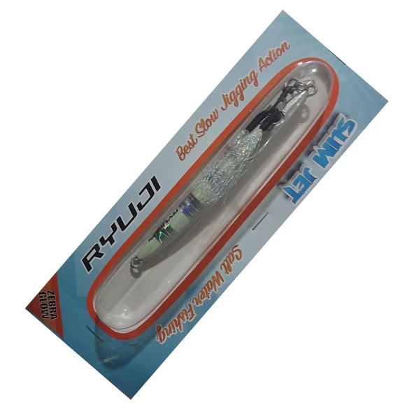 Ryuji Slim Jet 9cm 30gr Metal Jig Yem  Zebra Glow ürün görseli 1