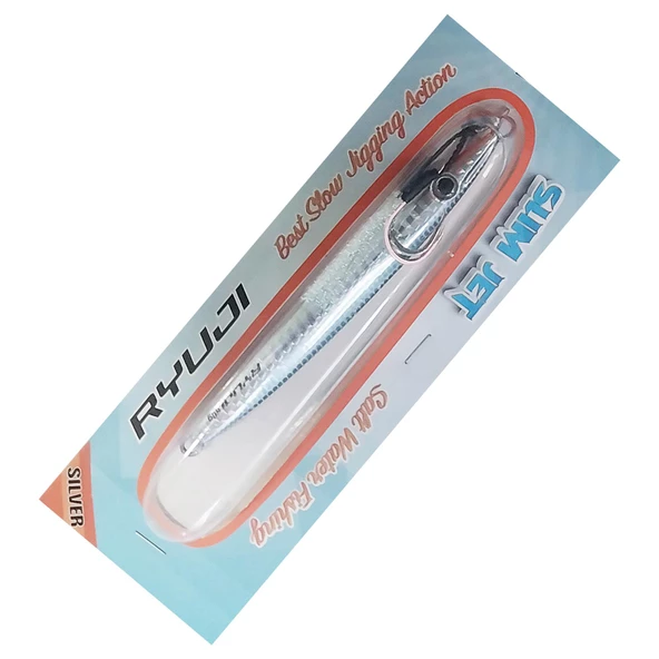 Ryuji Slim Jet 8cm 20gr Metal Jig Yem  Silver ürün görseli 1