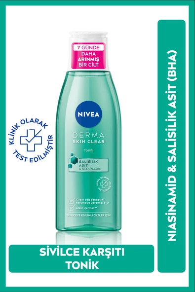 Nivea Derma Skin Clear Tonik 200 ml ürün görseli 1