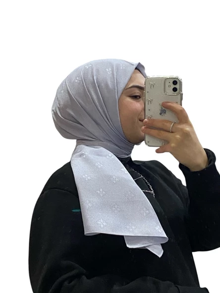 JAKARLI MİNİ KARE DESENLİ ŞAL 1018 - Resim 4