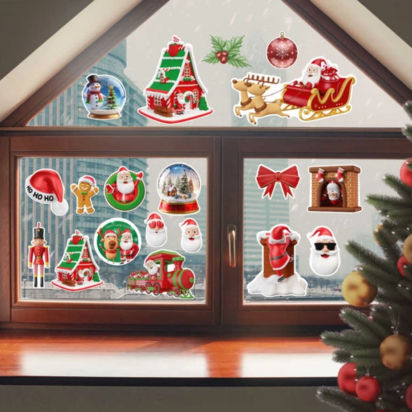 Yılbaşı Temalı Sticker Set - Resim 2