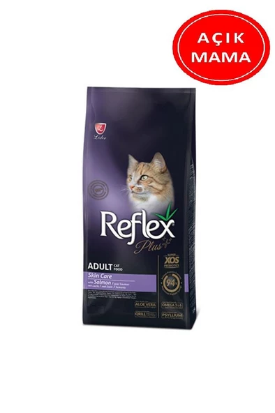 Reflex Plus Cat Skin Care Somonlu Kedi Tüy Sağlığı Maması 1 kg AÇIK ürün görseli 1