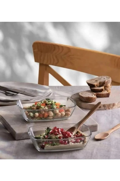 54673 Tokio Cam 2li Çerezlik Meze Servis Tabağı Kahvaltılık 14cm ürün görseli 1