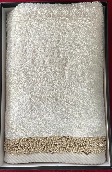 LEYDİ HOME LEYDİ BEJ HAVLU 50X90 CM ürün görseli 1
