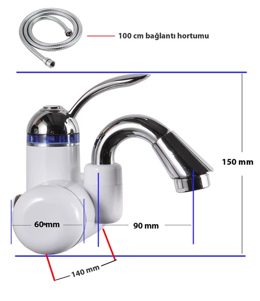 Taharet Sıcak Musluk THR-2B - Resim 4