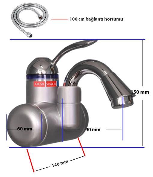 Taharet Sıcak Musluk THR-2S - Resim 4