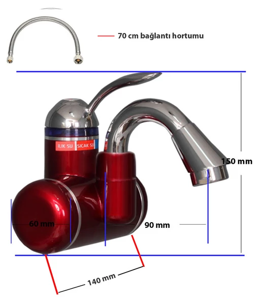Taharet Sıcak Musluk FHR-2K - Resim 4