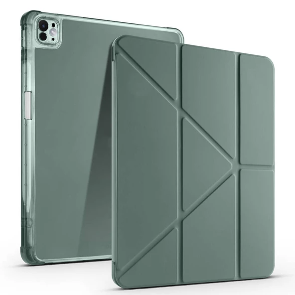 Apple iPad Air 13 2024 Kılıf Tri Folding Kalem Bölmeli Standlı Kılıf ürün görseli 1