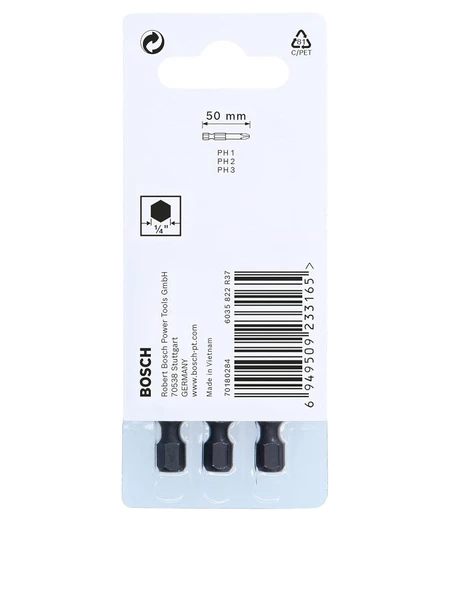 Bosch - Impact Control Serisi Vidalama Ucu Ph*50 Mm 3'lü Set (ph1/2/3) - Resim 3