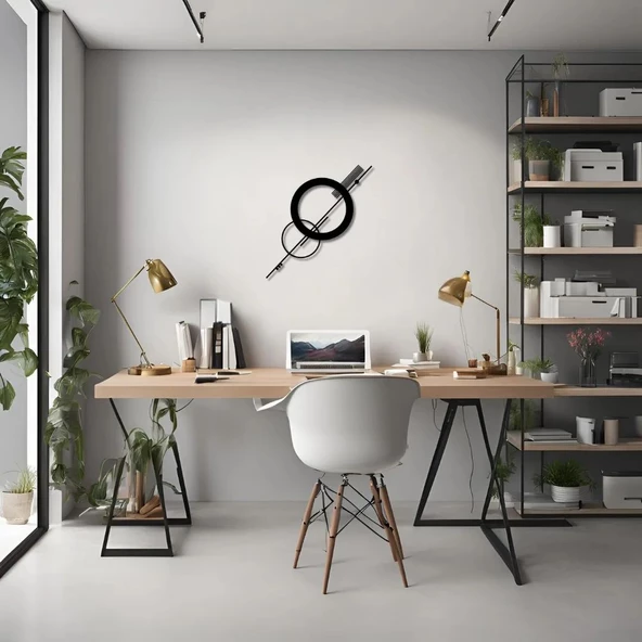 Metal Duvar Dekorasyonu Şekil 2 (Modern Circle) Metal Duvar Tablosu Soyut ürün görseli 1