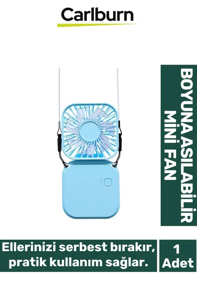 Özel Taşınabilir Şarjlı Güçlü Yüksek Kaliteli Sessiz Hava Soğutucu Üflemeli Mini Boyun Vantilatör ürün görseli 1