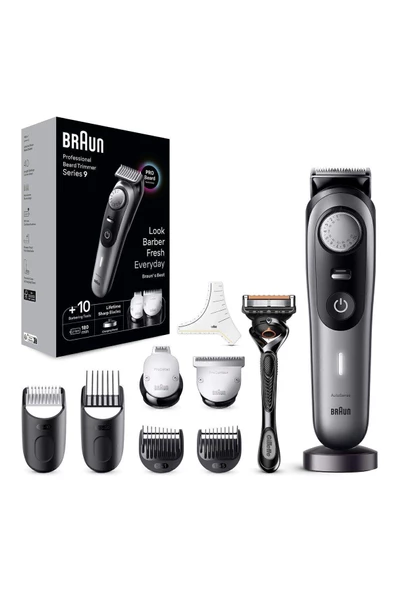 Bruan Braun BT9420 Series 9 Berber Araçları Dahil Profesyonel Sakal Düzeltici ürün görseli 1