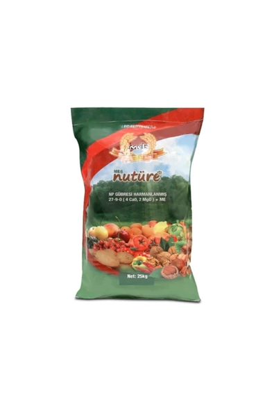 Nutüre 27-9-0 + (4cao + 2mgo) + 3 Zn Mebor Nutüre Np Gübresi Harmanlanmış 25 Kg Granül Gübre ürün görseli 1