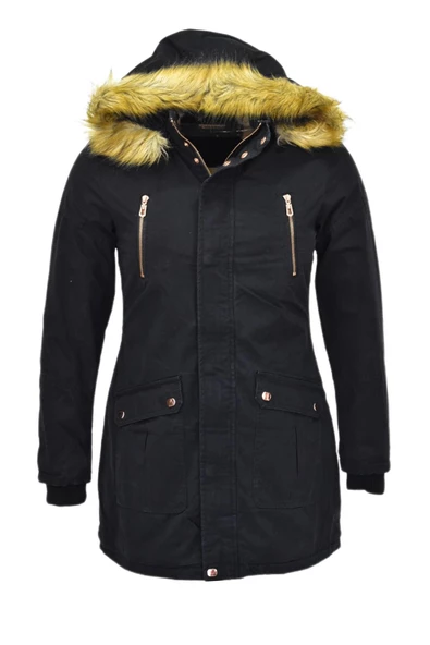 Kadın Spor Kanvas Kapüşonlu Parka M5300 BGL-ST03986 ürün görseli 1