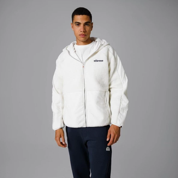 Ellesse Fermuarlı Kapüşonlu Erkek Beyaz Ceket EM250 ürün görseli 1