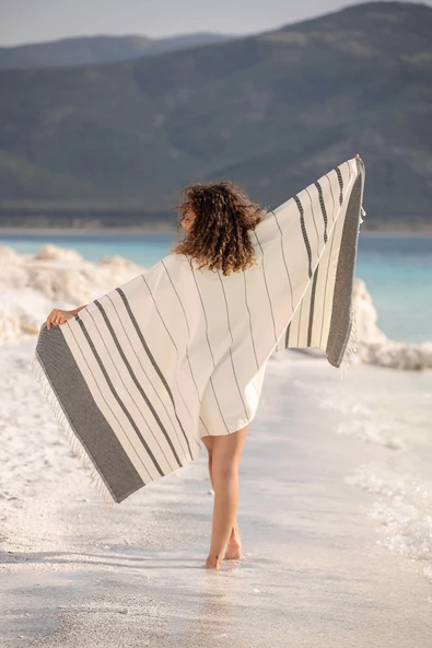buldanstore Bianca Peştemal %80 Pamuk %20 Bambu 95x180cm. Banyo Havlusu, Plaj Havlusu ürün görseli 1