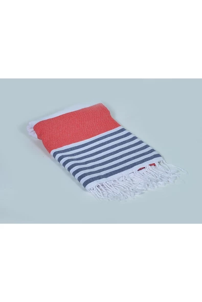 buldanstore Marin Peştemal (KIRMIZI) %100 Pamuk 90*180cm. Banyo Havlusu, Plaj Havlusu ürün görseli 1