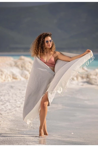 buldanstore Marin Peştemal %100 Pamuk 95x180cm. Banyo Havlusu, Plaj Havlusu ürün görseli 1