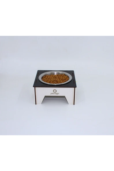 Petmagic Tekli Ekonomik Mama Kabı Ahşap - Çelik Kap ürün görseli 1
