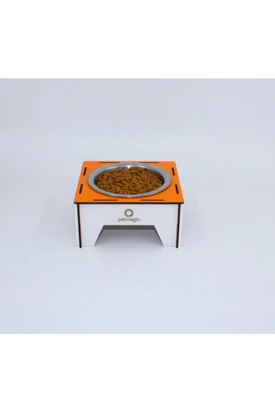 Petmagic Tekli Ekonomik Mama Kabı Ahşap - Çelik Kap - Resim 11