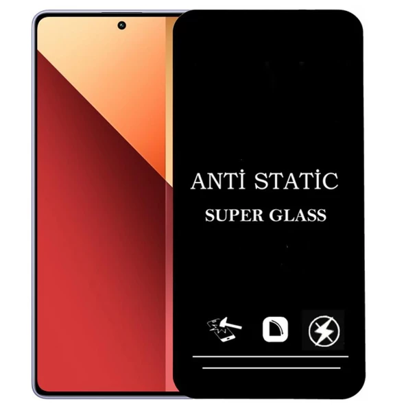 Xiaomi Redmi Note 13 Pro Anti Statik Ekran Koruyucu Toz Tutmayan Kırılmaz Cam ürün görseli 1