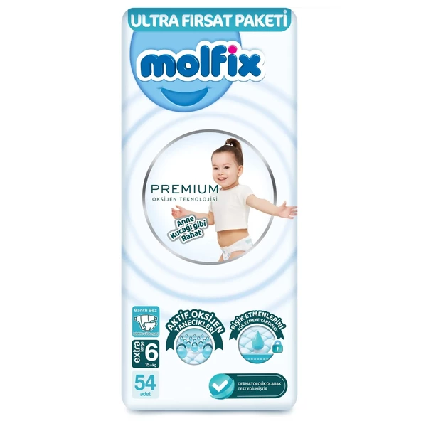Molfix Premium Ultra Fırsat Paketi 6 Beden 54x4 216 Adet ürün görseli 1