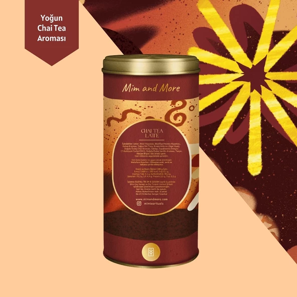 Chai Tea Latte, Tin, 200 gr - Resim 3
