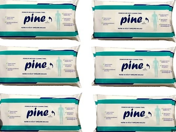 Perine Bölgesi Temizleme Havlusu 50 adet PİNE 6 paket ürün görseli 1
