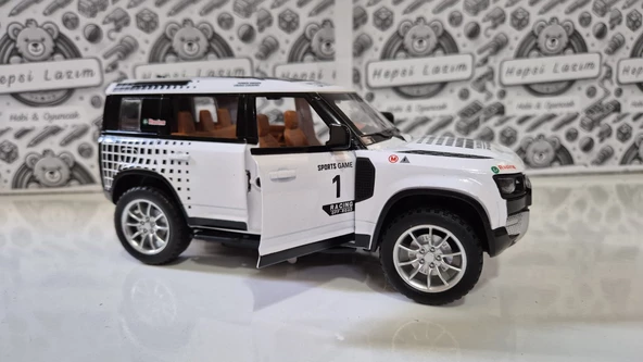 Diecast Model Metal Oyuncak Araba Land Rover Jip Defender Modifiyeli Koleksiyon Jeep 20 cm Suv ürün görseli 1