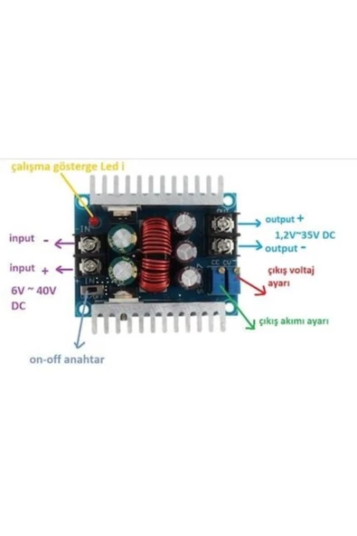 Dc-Dc Converter 20A 300W Step Down Power ürün görseli 1