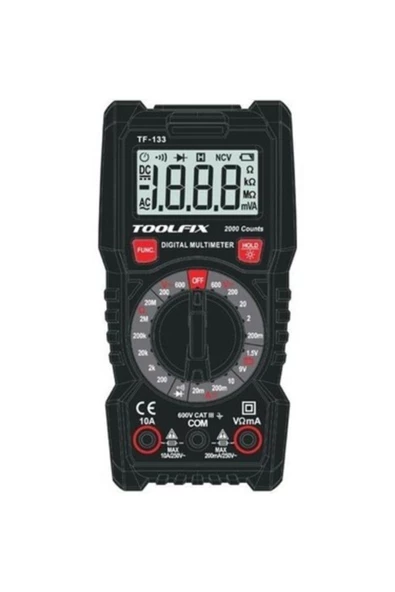 ÖLÇÜ ALETİ TOOLFIX TF 133 DİJİTAL MULTİMETRE ürün görseli 1