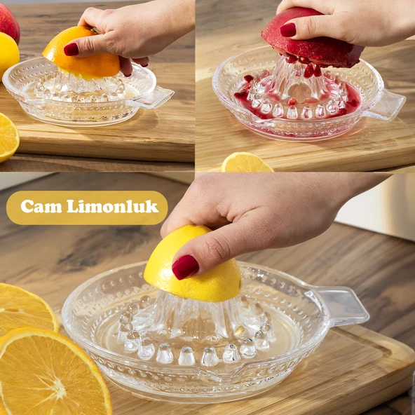 Porsima KTS0063-1 Cam Portakal Limon Sıkacağı Limonluk Portakal Sıkacağı  - 100 ML ürün görseli 1