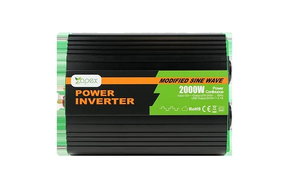 NS2000-12 Apex 2000W Modifiye Sinüs İnverter 12V ürün görseli 1