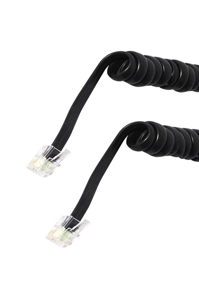 Telefon Spıral Kablo Sıyah ürün görseli 1