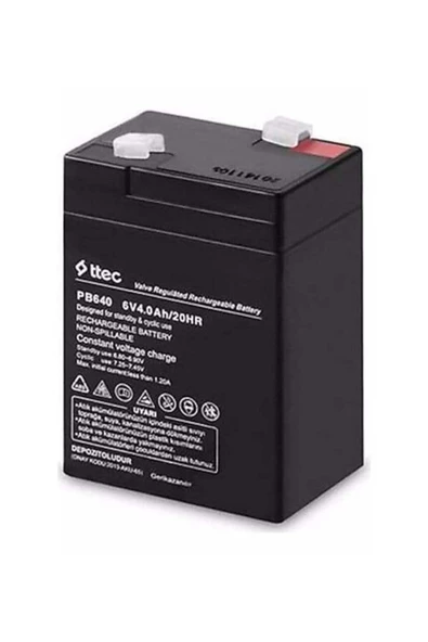 6 Volt 4 Amper Kuru Akü 6v 4a Üretim Ocak 2024 ürün görseli 1