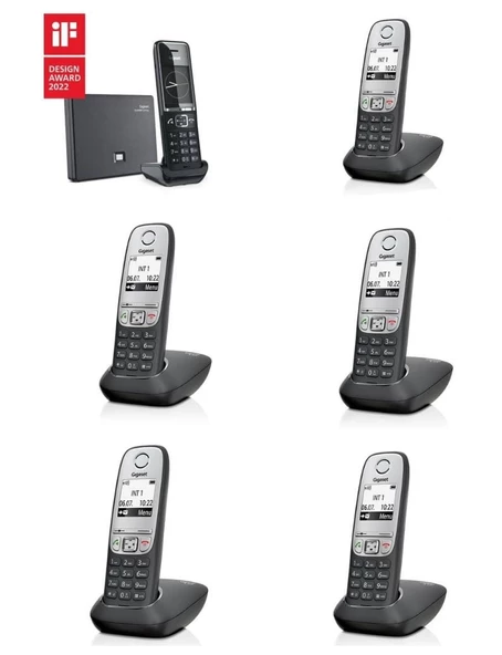 Gigaset Analog & Ip 6 Dahili Dect Telsiz Kablosuz Telefon Santrali C550 COMFORT IP-A690 ürün görseli 1