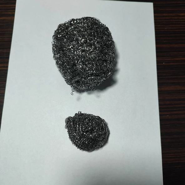 HAGİKİ 2Lİ SET TOPTEL.ENDÜSTRİYEL BOY VE KÜÇÜK BOY TOP TEL,BULAŞIK TELİ. 50GR VE 7GR OVMA TELİ ÇELİK ürün görseli 1