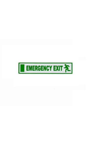 Emergency Exıt Sticker Acil Çıkış Ingilizce Sticker Fosforlu Sticker ürün görseli 1
