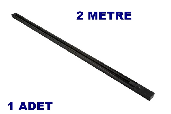 CATA Monofaze 2mt SİYAH Spot Rayı Alüminyum 2 Metre ürün görseli 1
