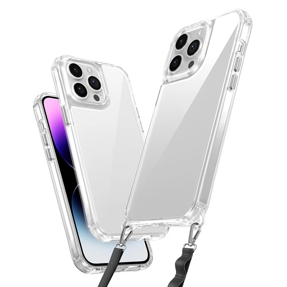 Apple iPhone 14 Pro Kılıf Airbagli Takılabilir Askı Aparatlı Zore Snap Silikon Kapak ürün görseli 1