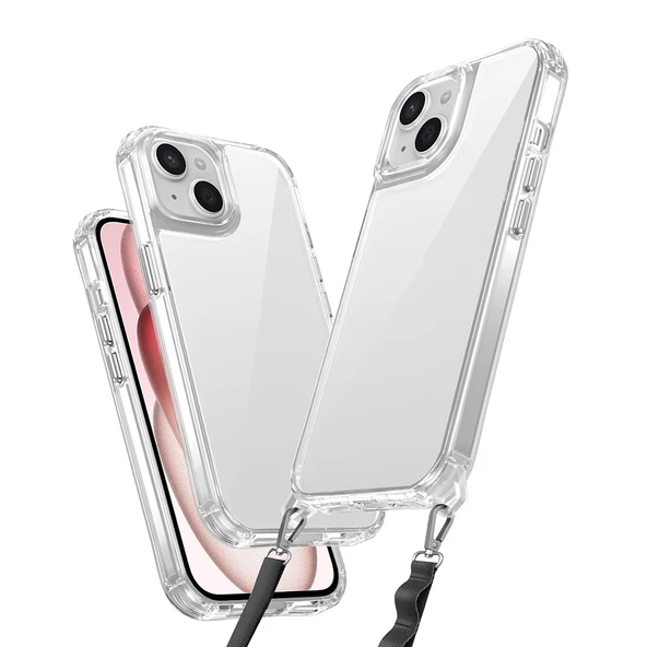 Apple iPhone 15 Kılıf Airbagli Takılabilir Askı Aparatlı Zore Snap Silikon Kapak ürün görseli 1