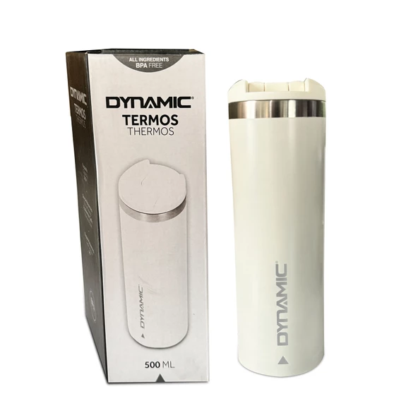 Dynamic Paslanmaz Çelik Termos Krem 500ML - Resim 2
