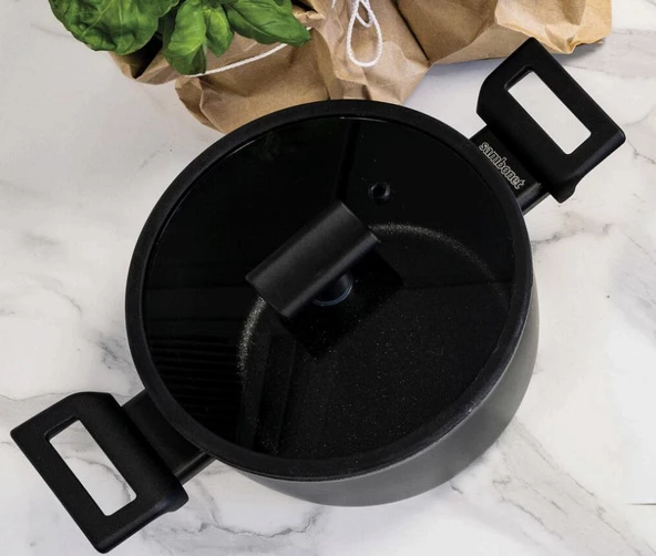 SAMBONET TITAN PRO NON-STİCK KAPAKLI DERİN TENCERE 24 CM ürün görseli 1