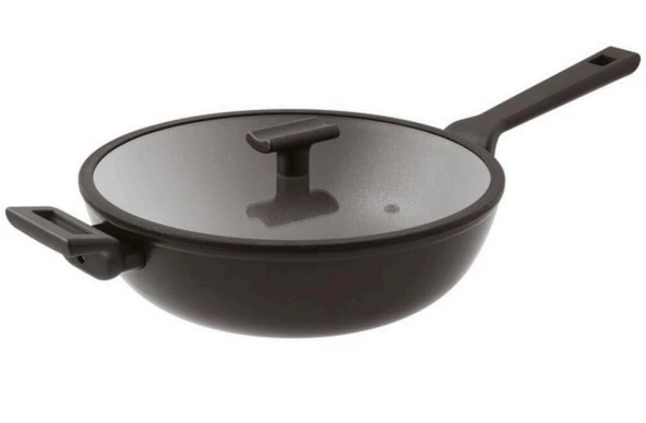 SAMBONET TITAN PRO NON-STİCK WOK TAVA KAPKLI 30 CM ürün görseli 1