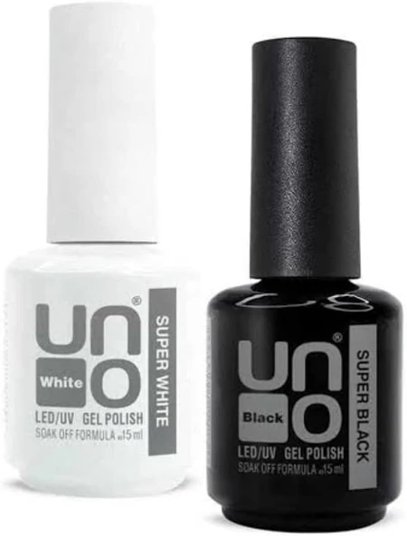 Fontenay Uno Super White Beyaz 15ml & Super Black Siyah Kalıcı Oje 15 ml ürün görseli 1