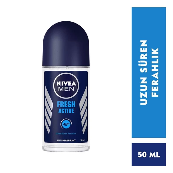 Nivea Men Fresh Active Roll On Deodorant 50 ml - Resim 2