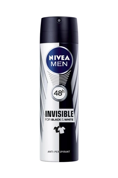 Nivea Men Black & White Invisible Deodorant 150 ml ürün görseli 1