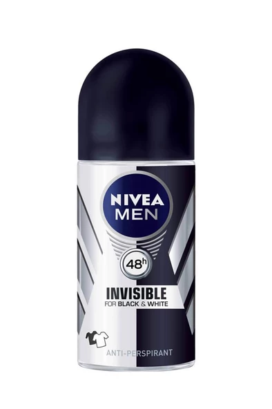 Nivea Men Black & White Roll On Deodorant 50 ml ürün görseli 1