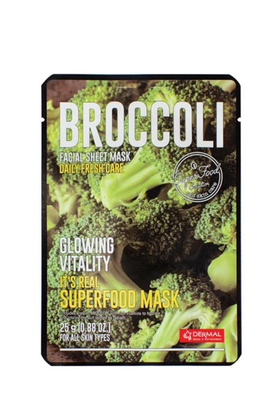Dermal Broccoli Facial Sheet Maske ürün görseli 1