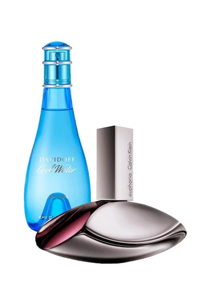 Davidoff Cool Water EDT 100 ml + Calvin K. Euphoria EDP 100 ml ürün görseli 1